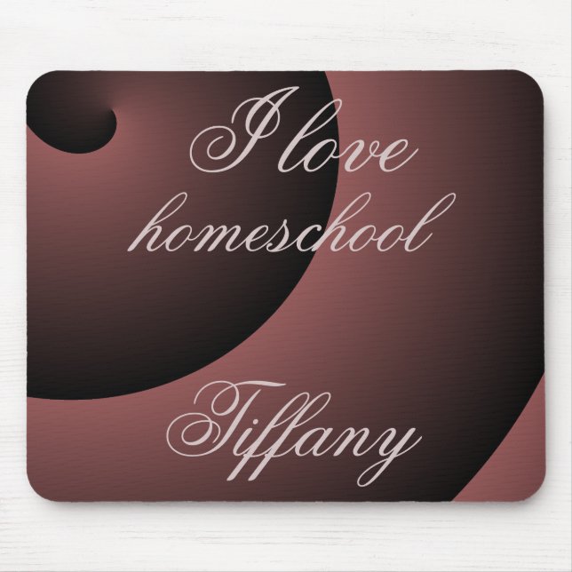 Burgundy Swirls Mouse Mat (Front)
