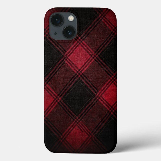 Burgundy Tartan Case-Mate iPhone Case (Back)