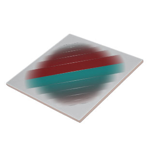 Burgundy teal on grey tile