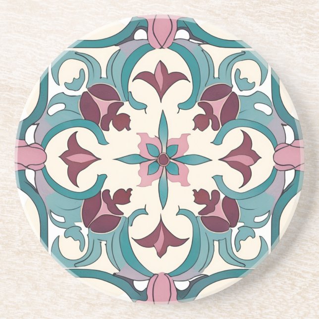 Burgundy Tile Coaster (Front)