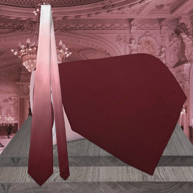 Burgundy To Pink Ombre Wedding  Tie (Creator Uploaded)