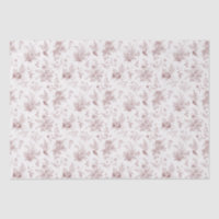 Burgundy Toile De Jouy Vintage Floral Chinoiserie