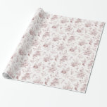 Burgundy Toile De Jouy Vintage Floral Chinoiserie Wrapping Paper<br><div class="desc">Elevate your autumn celebrations with our Fall Toile party decor, featuring detailed floral burgundy toile on a warm white background. This French-inspired Chinoiserie design exudes elegance and sophistication, perfect for fall gatherings in September, October, or November. The intricate toile de Jouy pattern captures the crisp, cosy essence of fall, creating...</div>