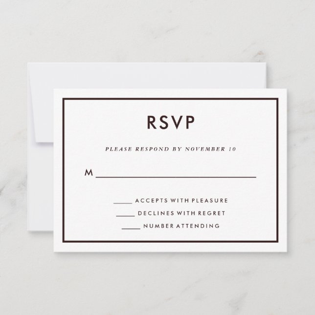 Burgundy Travel Theme Wedding | Map on Back RSVP Card (Front)