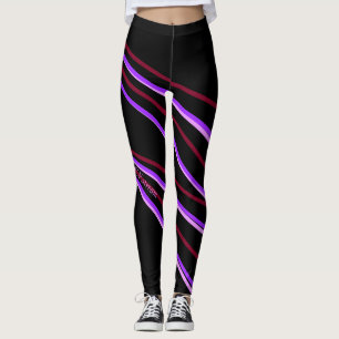 Burgundy Trip Leggings