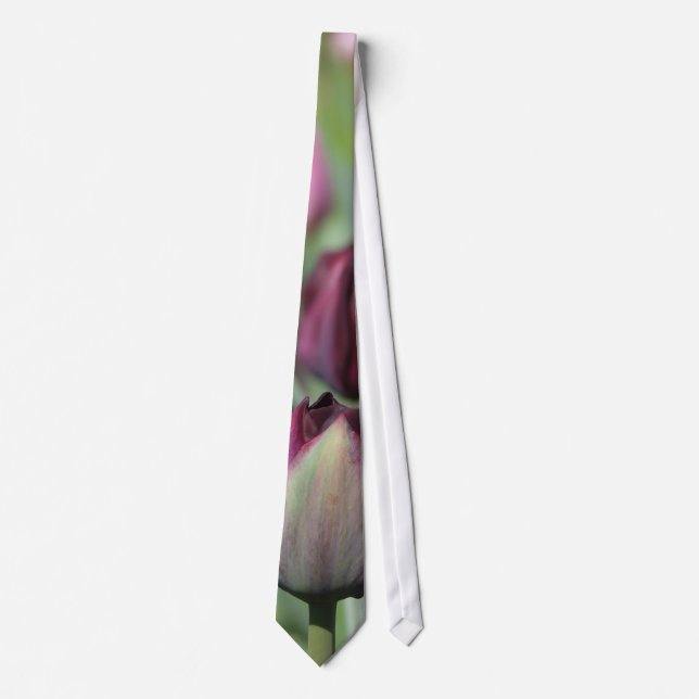 Burgundy Tulip tie (Front)