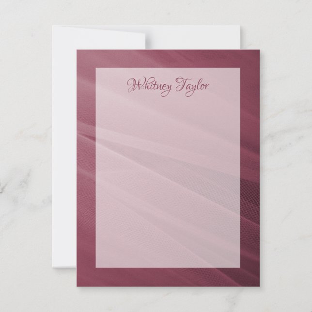 Burgundy Tulle Texture Card (Front)