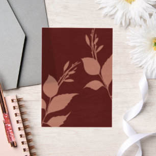 Burgundy Vellum with Leaves Invitations