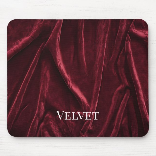 Burgundy Velvet Drapes Mousepad (Front)