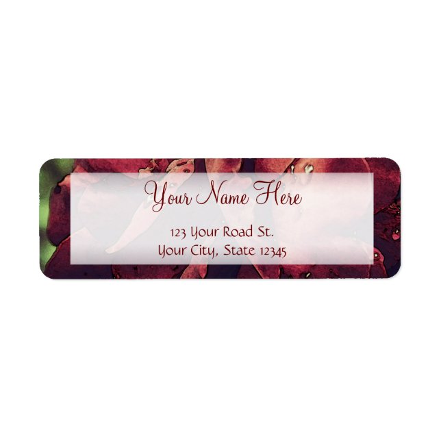 Burgundy Velvet Wet Rose Watercolor (Front)