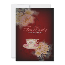 burgundy vintage peony floral Wedding tea party