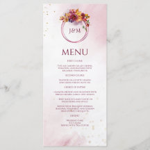 Burgundy Watercolor Fall Bouquet Elegant Wedding