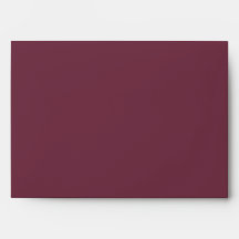 Burgundy Watercolor | Floral Wedding Envelope