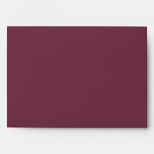 Burgundy Watercolor   Floral Wedding Envelope