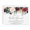 Burgundy Watercolor Flowers Fall Bridal Shower
