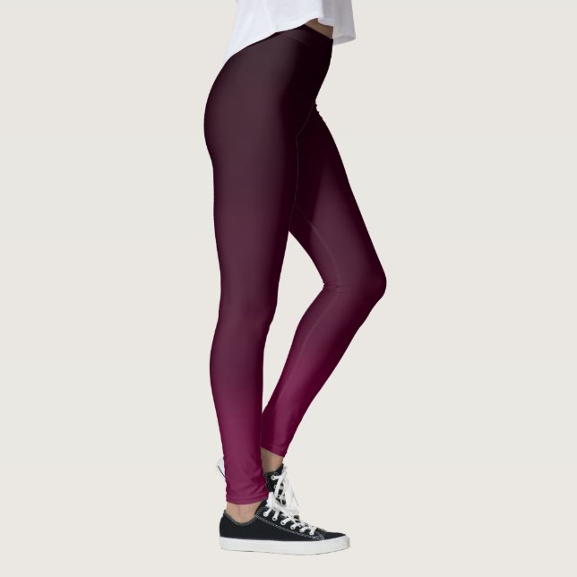 Burgundy Waves  Leggings (Right)