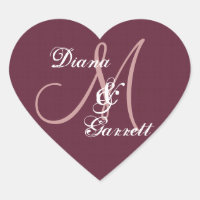 Burgundy Wedding Damask Monogram Any Initial V16