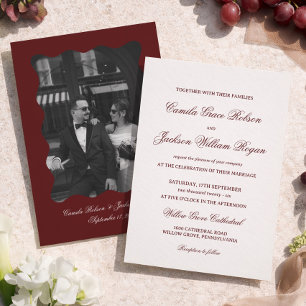 Burgundy Wedding Invitation
