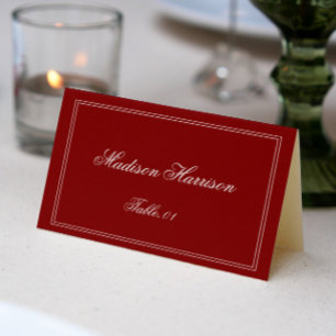 Burgundy Wedding Place Card DIY