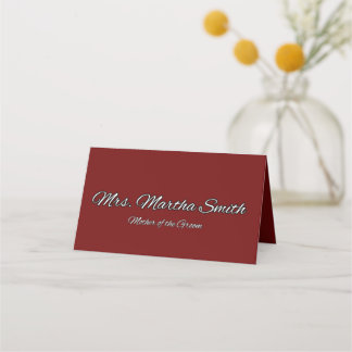 Burgundy Wedding Placecards