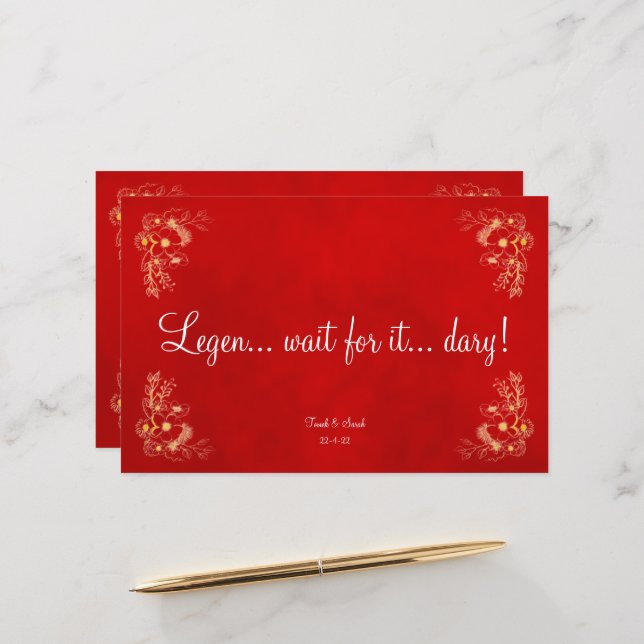 Burgundy wedding table name (Front/Back In Situ)