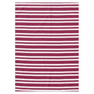 Burgundy White Stripes Seamless Pattern Tablecloth