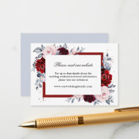 Burgundy Wine Dusty Blue Slate Wedding Reception