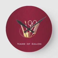 Burgundy Wine & Golden Beauty Salon
