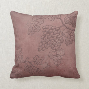 Burgundy Wine Grapevine  Cushion