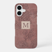 Burgundy Wine Grapevine Monogram