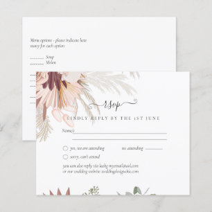 Burgundy Wine Pampas Grass Tropical Wedding