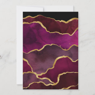 Burgundy Wine Red Abstract Watercolor Pattern Thank You Card