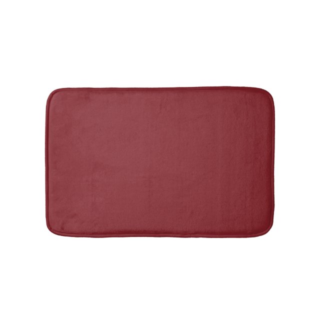 Burgundy Wine Red Bath Mat Customisable Colours (Front)