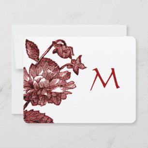 Burgundy Wine Rose Vintage Wedding Invitations