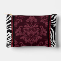 Burgundy with zebra faux sparkles