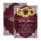 Burgundy Wood and Lace Sunflower Bridal Shower