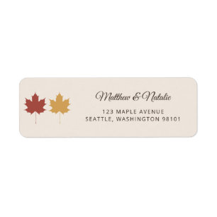 Burgundy Yellow Maple Leaf Autumn Fall Wedding