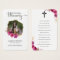 Burguny Blossom Photo Memorial Prayer Cards