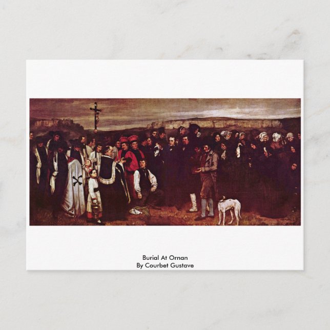 Burial At Ornan By Courbet Gustave Postcard (Front)