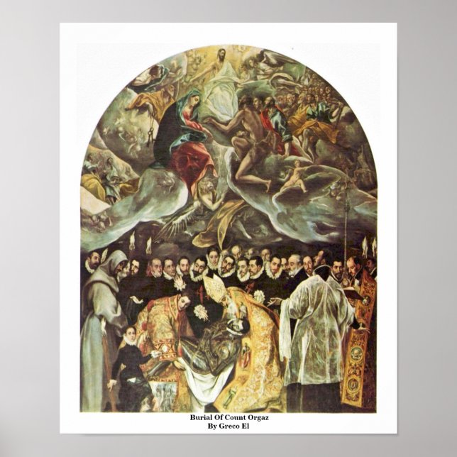Burial Of Count Orgaz By Greco El Poster (Front)