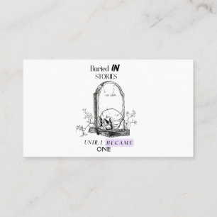 Buried In Stories Dark Academia Art Business Card
