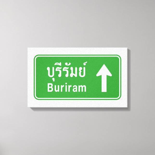 Buriram Ahead ⚠ Thai Highway Traffic Sign ⚠ (Front)