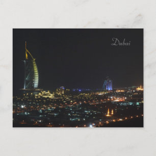 Burj Al Arab at night, Dubai - Postcard