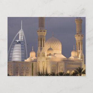 Burj al Arab Mosque in Evening Dubai Postcard