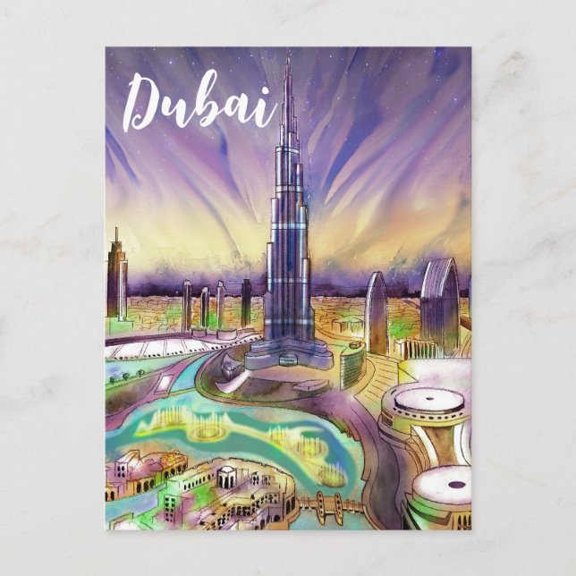 Burj Khalifa, Dubai Postcard (Front)