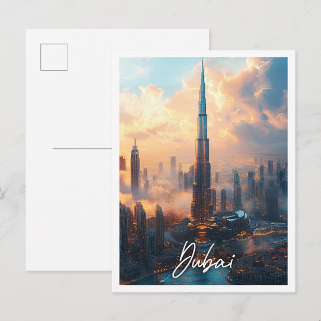 Burj Khalifa Dubai UAE United Arab Emirates City Postcard (Front/Back)
