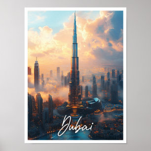 Burj Khalifa Dubai UAE United Arab Emirates City Poster