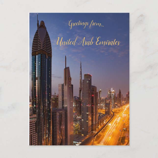 Burj Khalifa Dubai United Arab Emirates Postcard (Front)