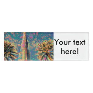 Burj Khalifa painting Name Tag