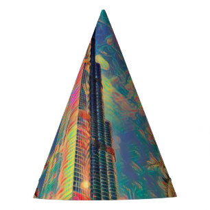 Burj Khalifa painting Party Hat